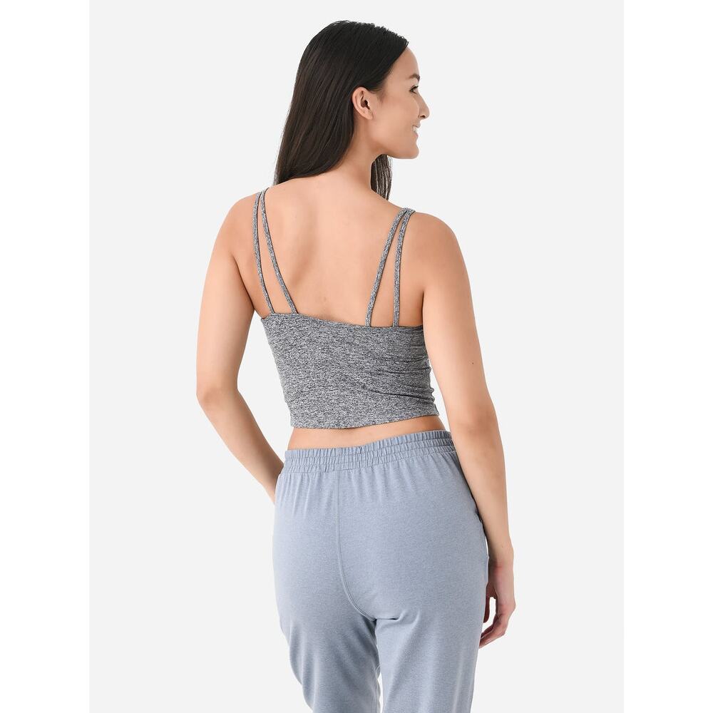 Vuori | Heather Gray Halo Cropped Tank Top NO PADDING Casual Athlesuire Sz S - Picture 2 of 7